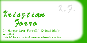 krisztian forro business card